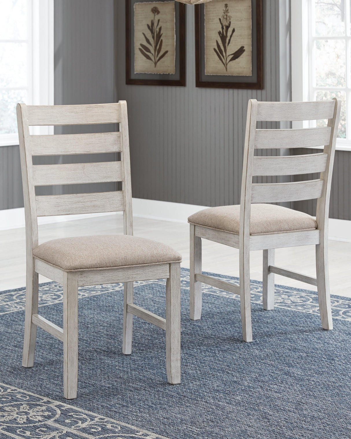 Skempton Two-tone Dining Table, 2 Chairs, and Bench by Ashley at Eve Furniture