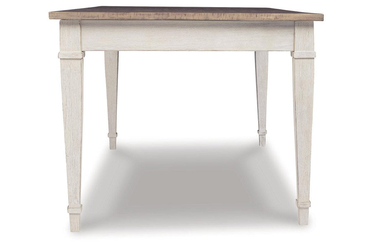 Skempton White/Light Brown Dining Table by Ashley at Eve Furniture