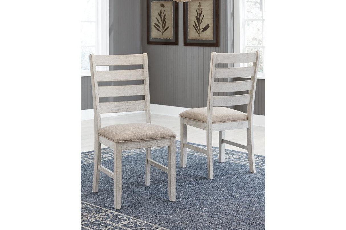 Skempton White/Light Brown Dining Chair, Set of 2 by Ashley at Eve Furniture