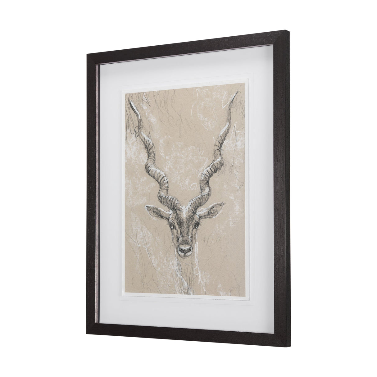 Sketch of Animal III (Antelope) Mercana Studio Hand Embellished Framed Art Print Matted under Glass by Mercana at Eve Furniture