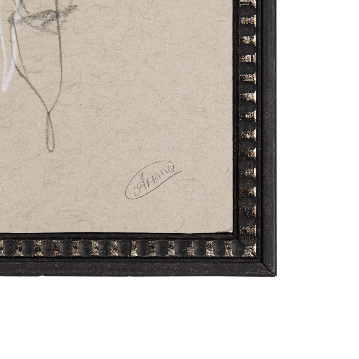 Sketch of Animal VII (Horse) by Mercana Studio a Hand Embellished Textured Framed Art Print by Mercana at Eve Furniture