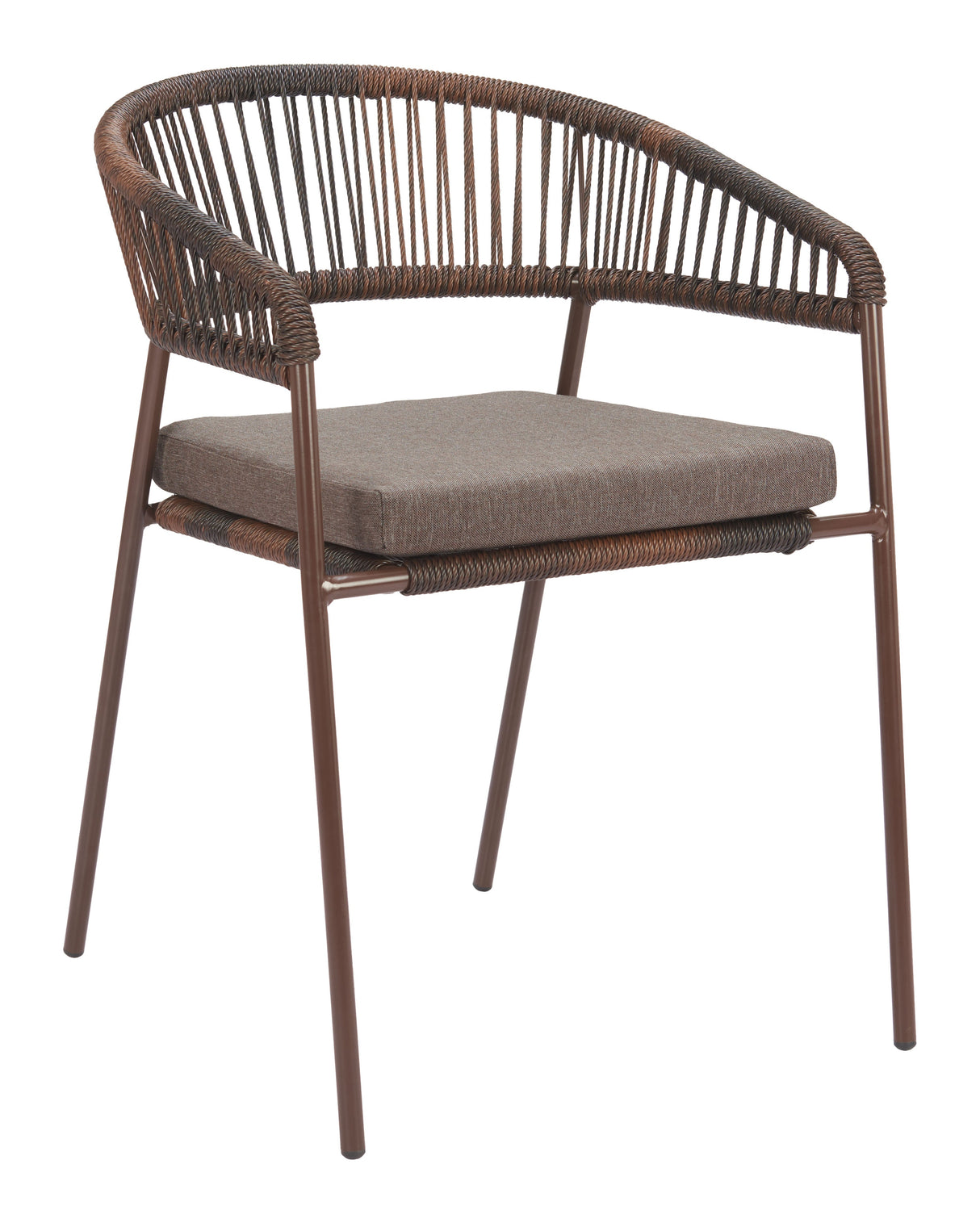 Skye Brown Outdoor Dining Chair (Set of 2) by Zuomod at Eve Furniture
