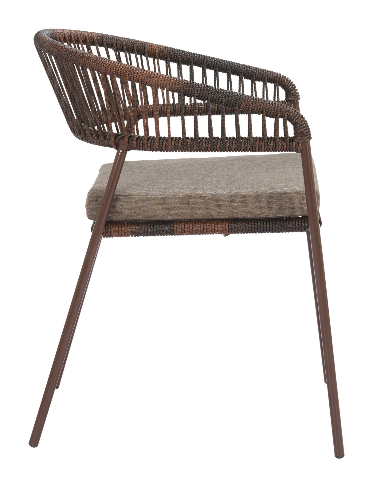 Skye Brown Outdoor Dining Chair (Set of 2) by Zuomod at Eve Furniture