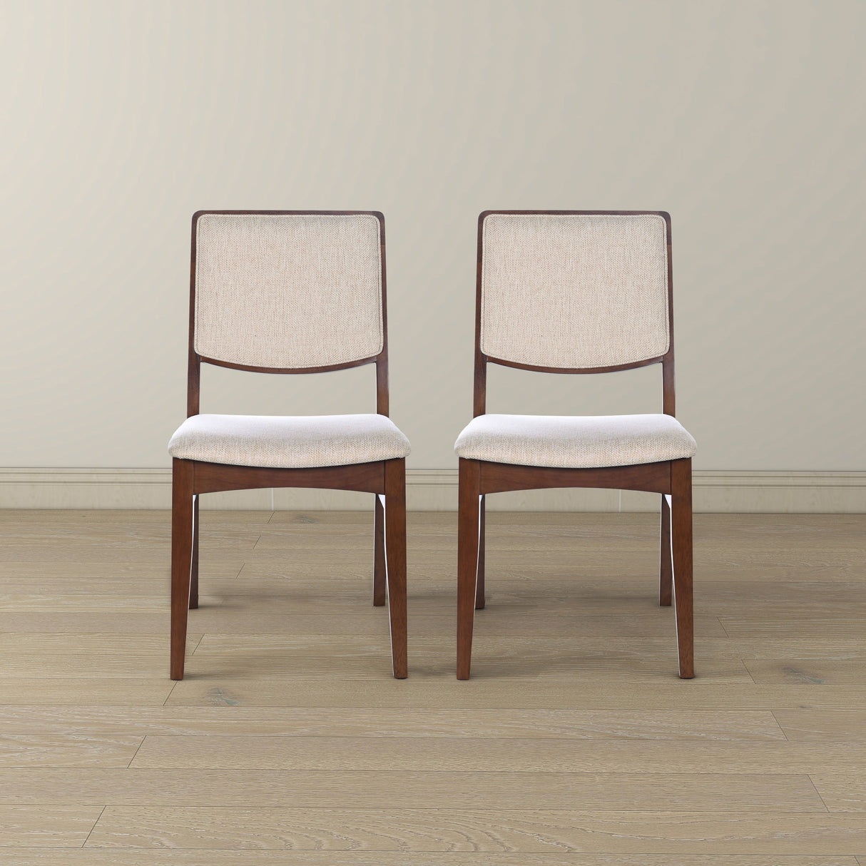 Skylar Beige Fabric Dining Chair (Set Of 2) by Ashcroft Imports at Eve Furniture