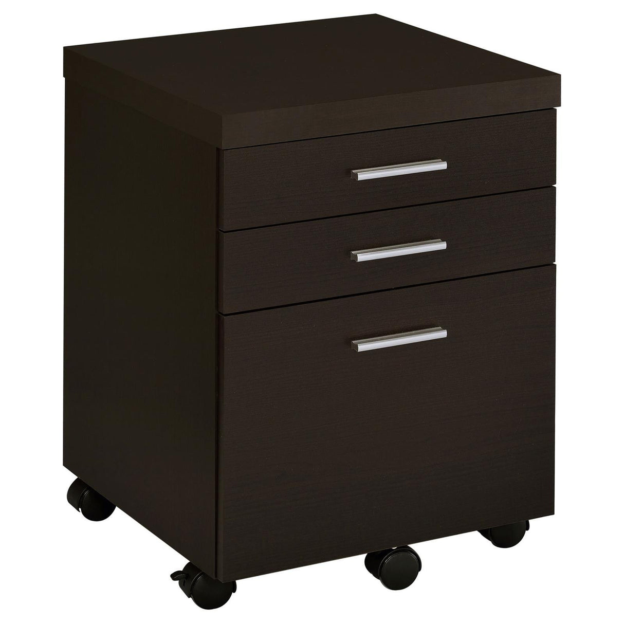 Skylar Cappuccino 3-Drawer Mobile File Cabinet by Coaster at Eve Furniture