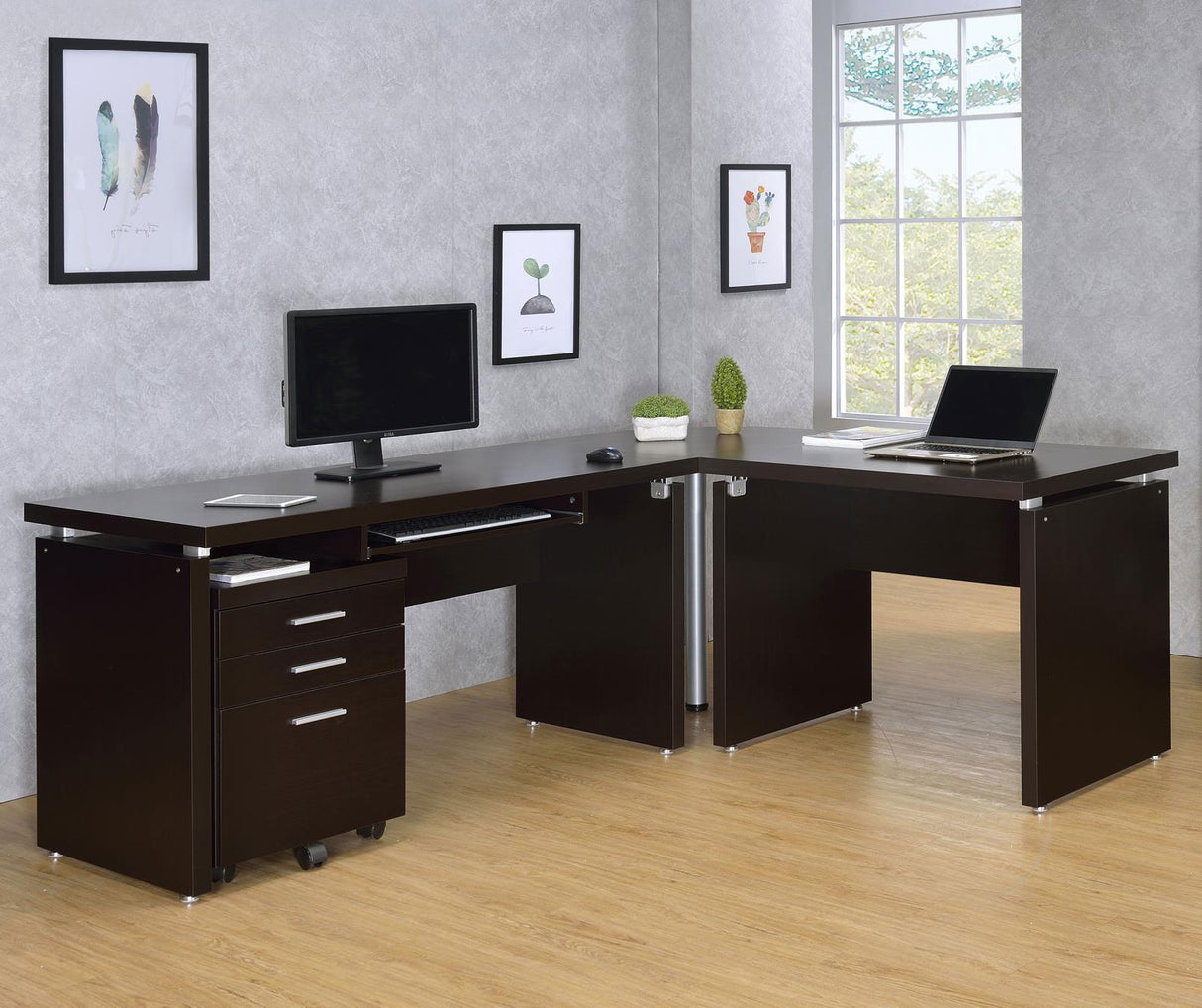 Skylar Cappuccino Extension Desk by Coaster at Eve Furniture