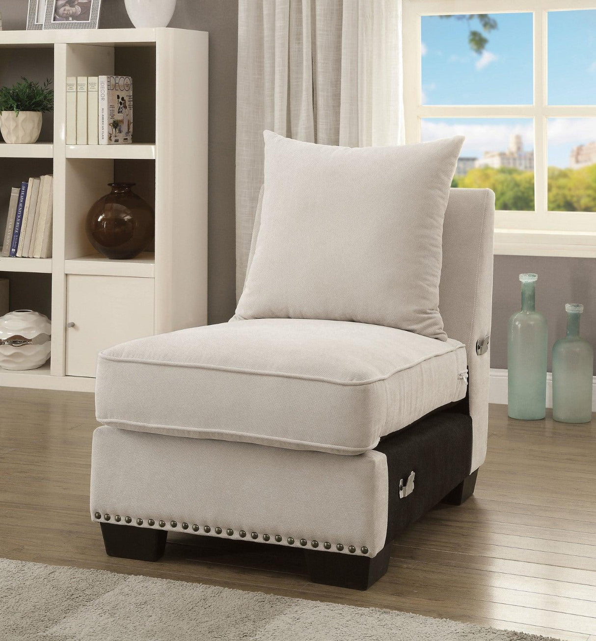 Skyler Beige Sectional by Furniture of America at Eve Furniture