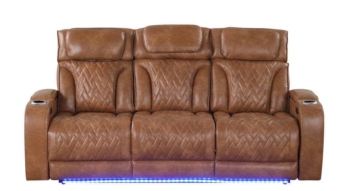 Skyline Brown 3-Piece Power Reclining Living Room Set by New Era Innovations at Eve Furniture
