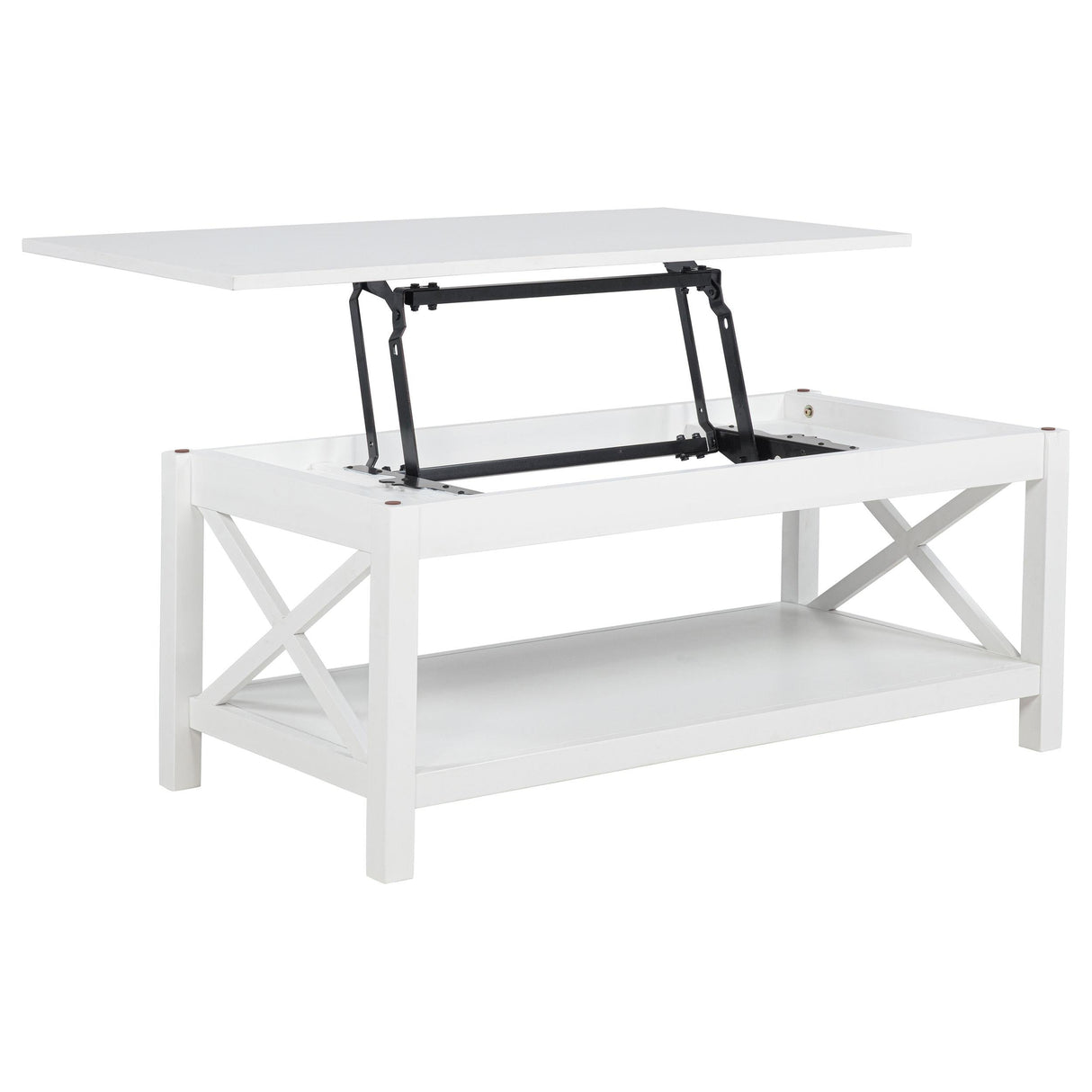 Skyview White 44-inch Rectangular Lift Top Coffee Table by Coaster at Eve Furniture