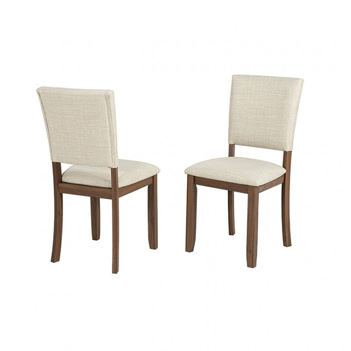 Oberto Walnut/Beige Side Chair (4/CTN)