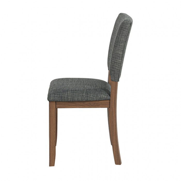 Oberto Walnut/Gray Side Chair (4/CTN)
