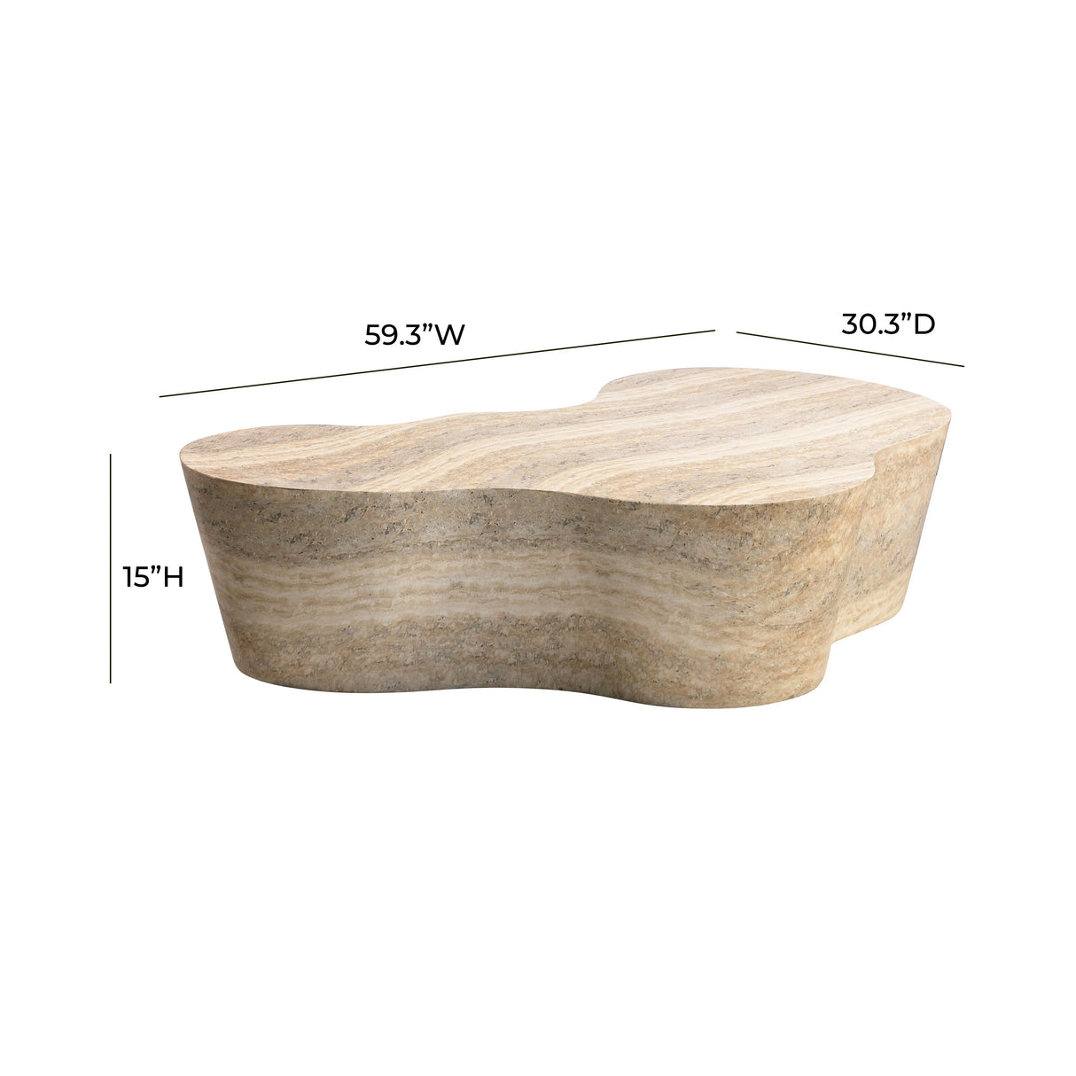 Slab Concrete Indoor / Outdoor Coffee Table by TOV Furniture at Eve Furniture