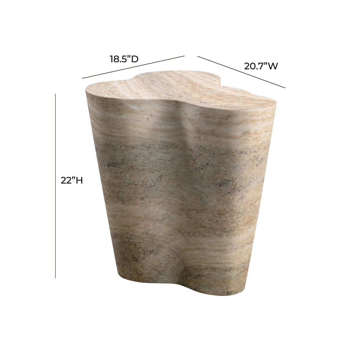 Slab Concrete Indoor / Outdoor Side Table by TOV Furniture at Eve Furniture