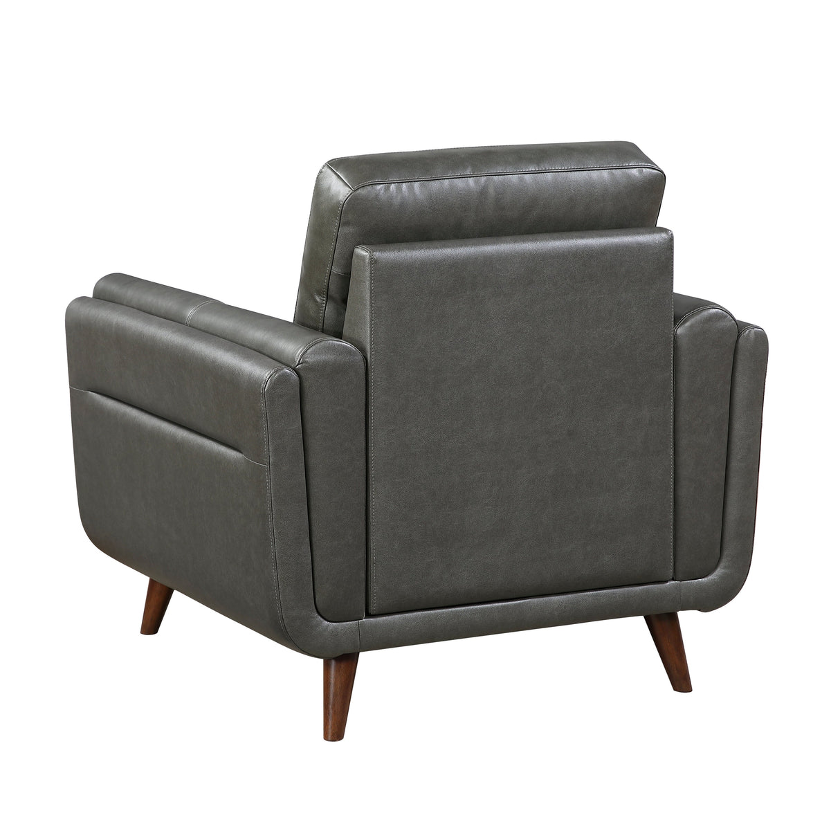Slate Dark Gray Leather Chair by Homelegance at Eve Furniture