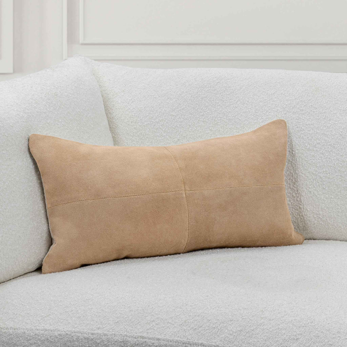 SLD Clemson Brown Suede Biscotti 14x26 Throw Pillow (Set of 2) by Classic Home at Eve Furniture