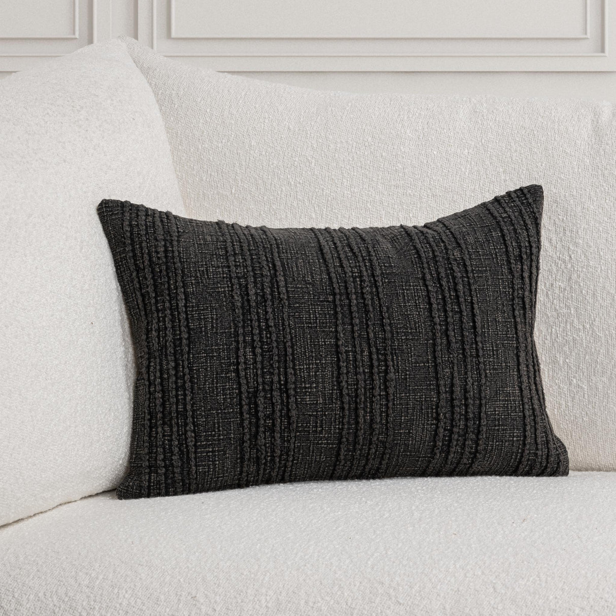SLD Gratitude Black Multiple Sizes Throw Pillow (Set of 2) by Classic Home at Eve Furniture