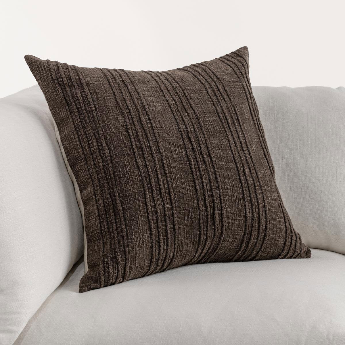 SLD Gratitude Ganache Brown Multiple Sizes Throw Pillow (Set of 2) by Classic Home at Eve Furniture