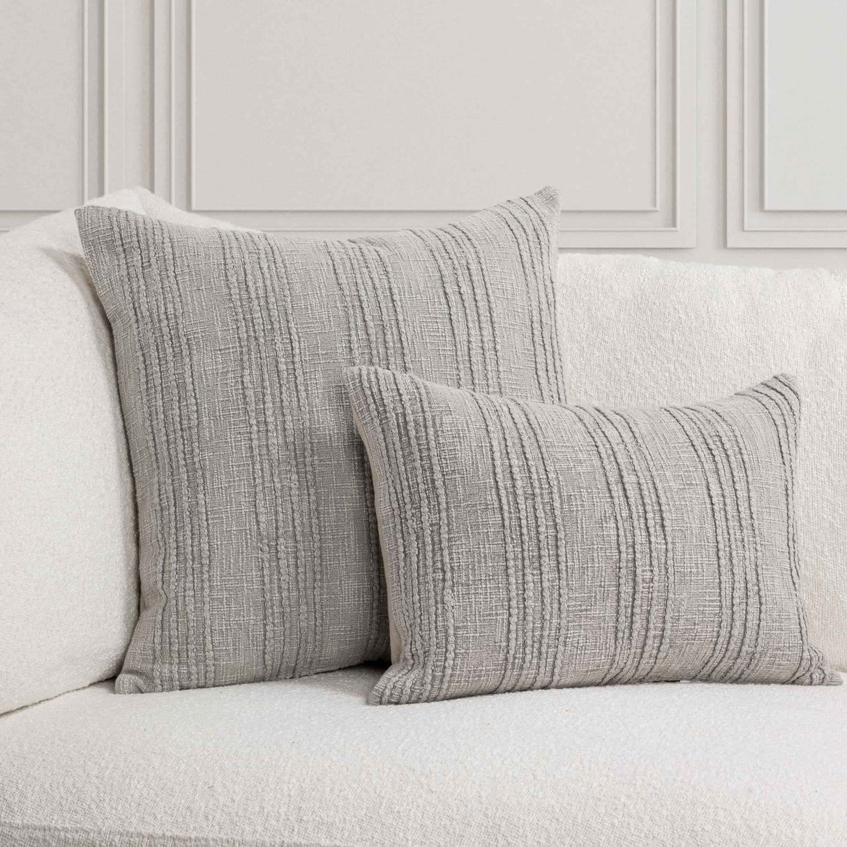 SLD Gratitude Gray Multiple Sizes Throw Pillow (Set of 2) by Classic Home at Eve Furniture