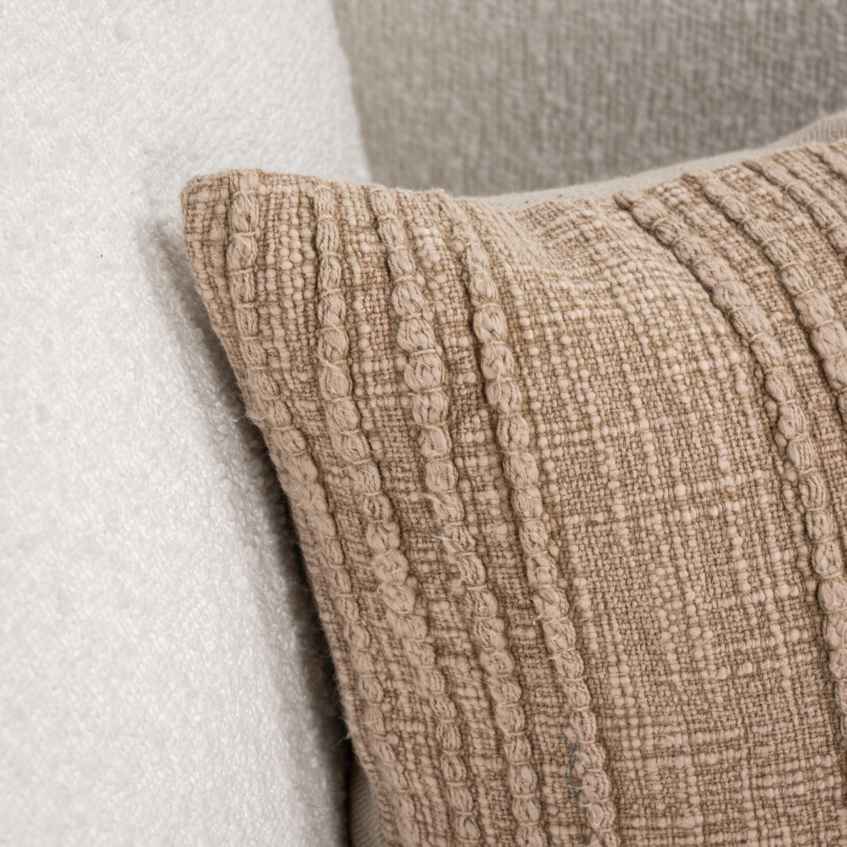 SLD Gratitude Natural Multiple Sizes Throw Pillow (Set of 2) by Classic Home at Eve Furniture