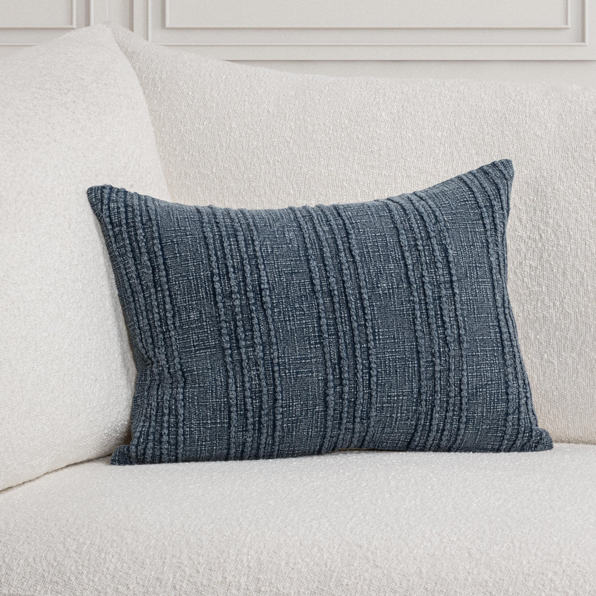 SLD Gratitude Navy Blue Multiple Sizes Throw Pillow (Set of 2) by Classic Home at Eve Furniture