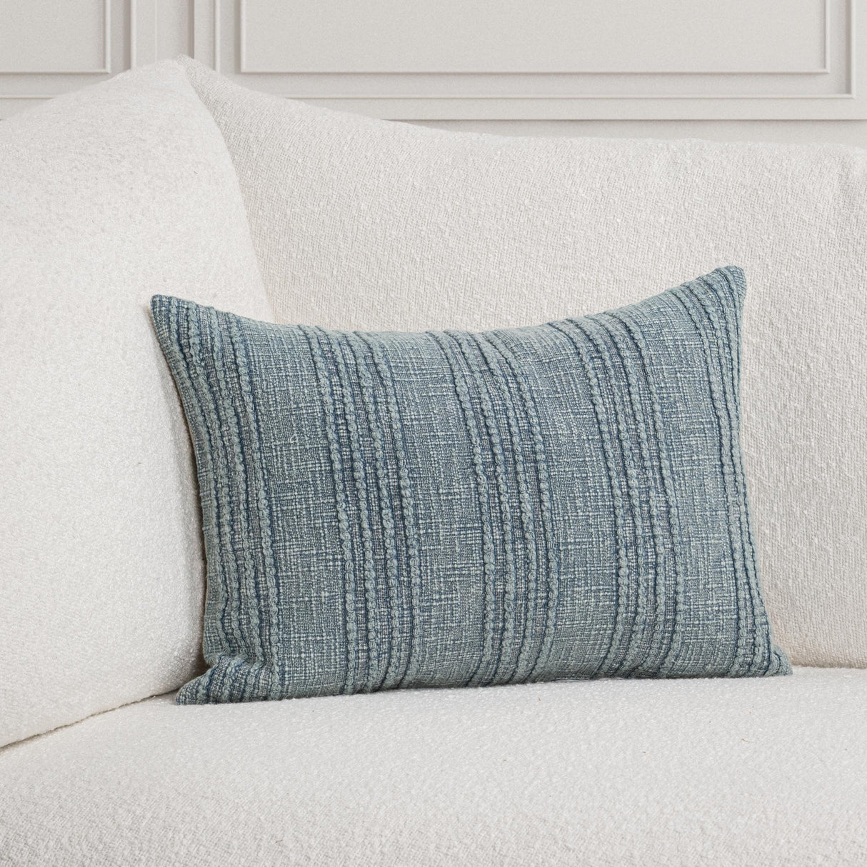 SLD Gratitude Sea Fog Blue Multiple Sizes Throw Pillow (Set of 2) by Classic Home at Eve Furniture