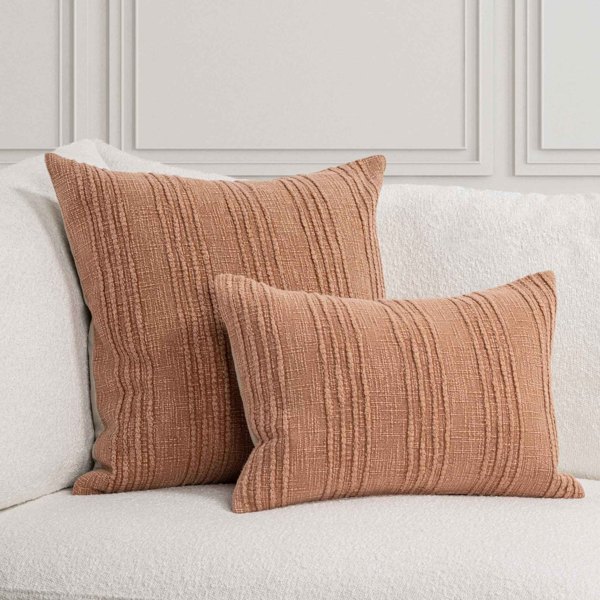 SLD Gratitude Terracotta Multiple Sizes Throw Pillow (Set of 2) by Classic Home at Eve Furniture