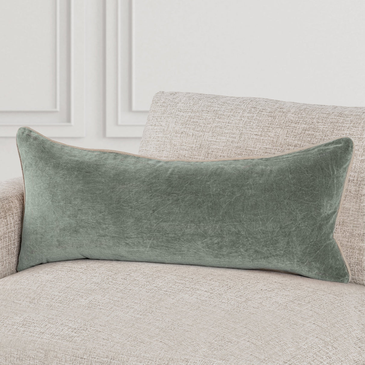SLD Heirloom Bay Green Velvet Multiple Sizes Throw Pillow (Set of 2) by Classic Home at Eve Furniture