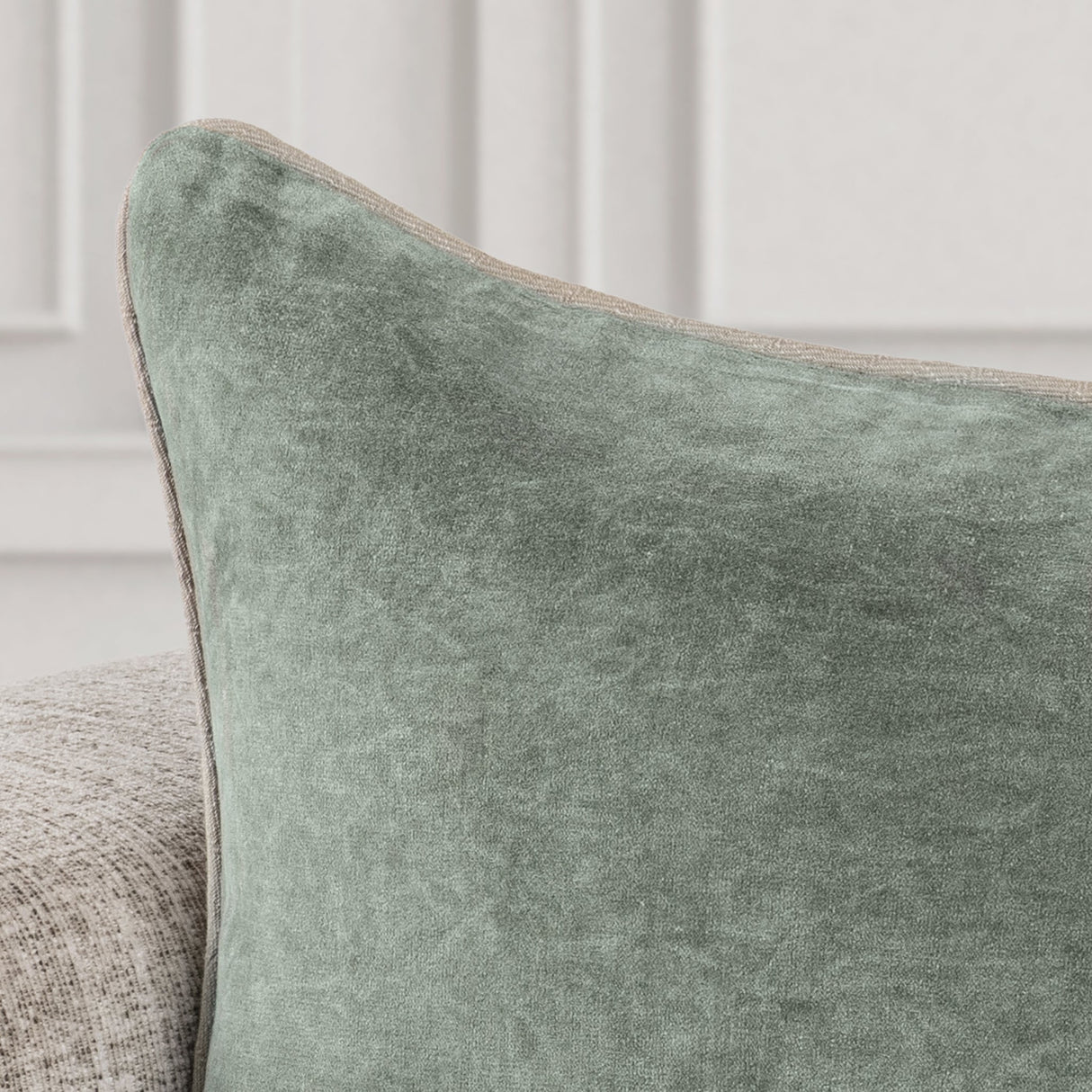SLD Heirloom Bay Green Velvet Multiple Sizes Throw Pillow (Set of 2) by Classic Home at Eve Furniture