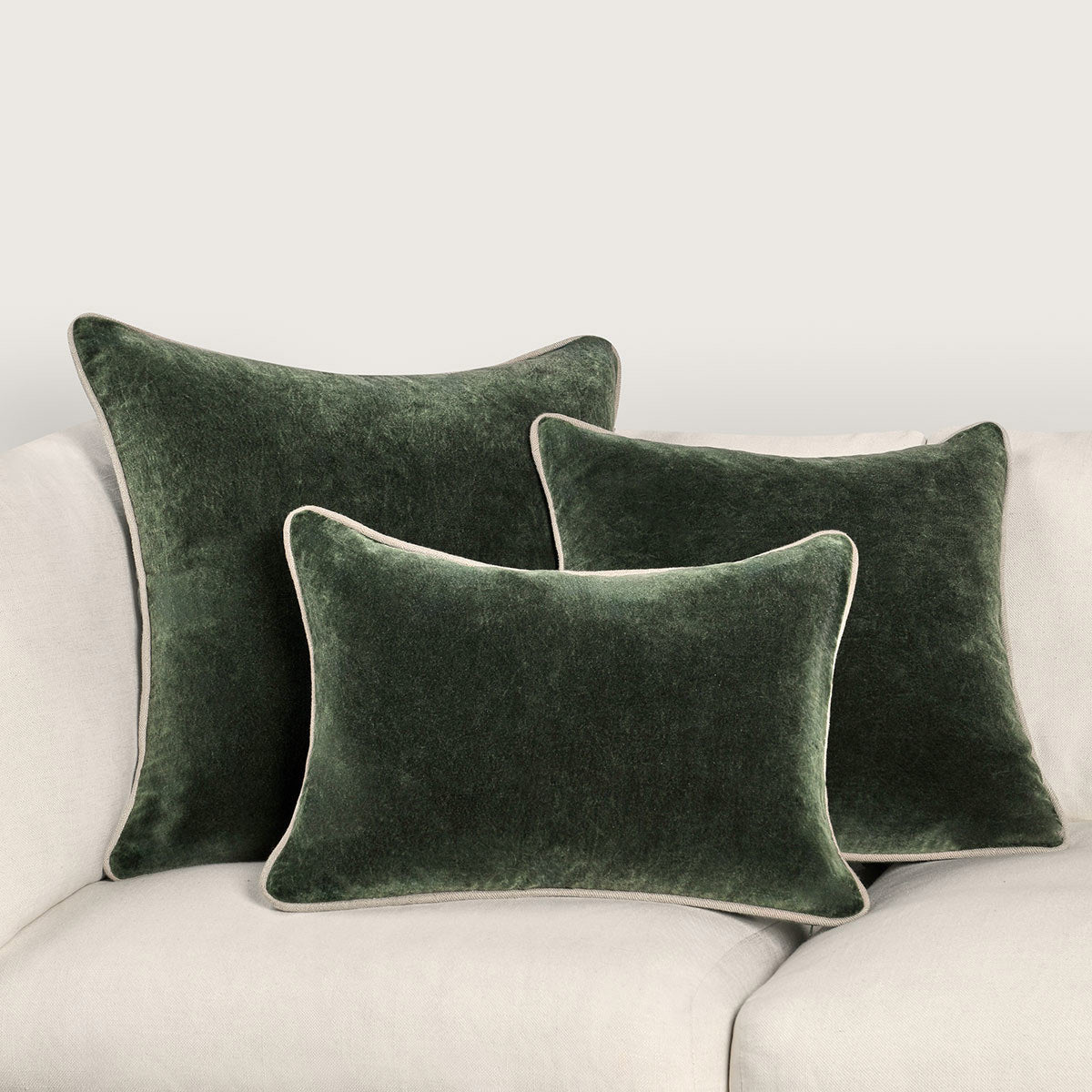SLD Heirloom Forest Green Velvet Multiple Sizes Throw Pillow (Set of 2) by Classic Home at Eve Furniture