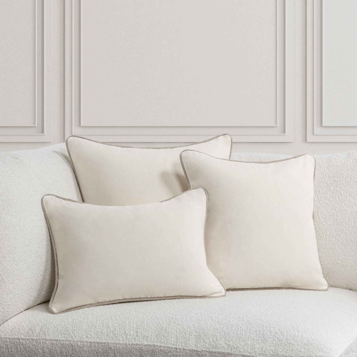 SLD Heirloom Ivory Velvet Multiple Sizes Throw Pillow (Set of 2) by Classic Home at Eve Furniture