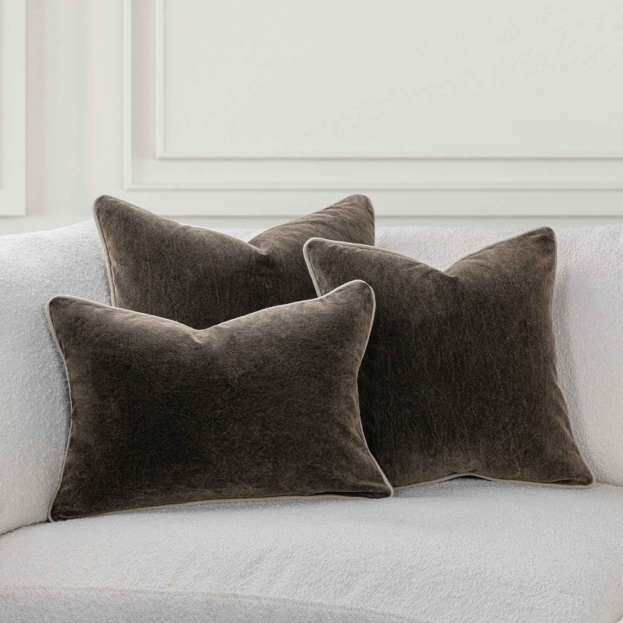 SLD Heirloom Velvet Dark Clove Throw Pillow (Set of 2) by Classic Home at Eve Furniture