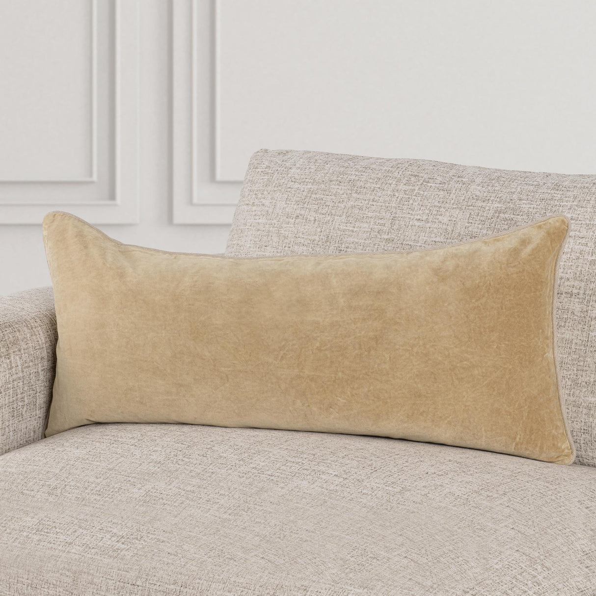 SLD Heirloom Wheat Velvet Multiple Sizes Throw Pillow (Set of 2) by Classic Home at Eve Furniture