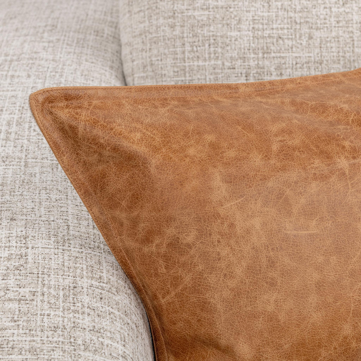 SLD Leather Dumont Chestnut Multiple Sizes Throw Pillow (Set of 2) by Classic Home at Eve Furniture