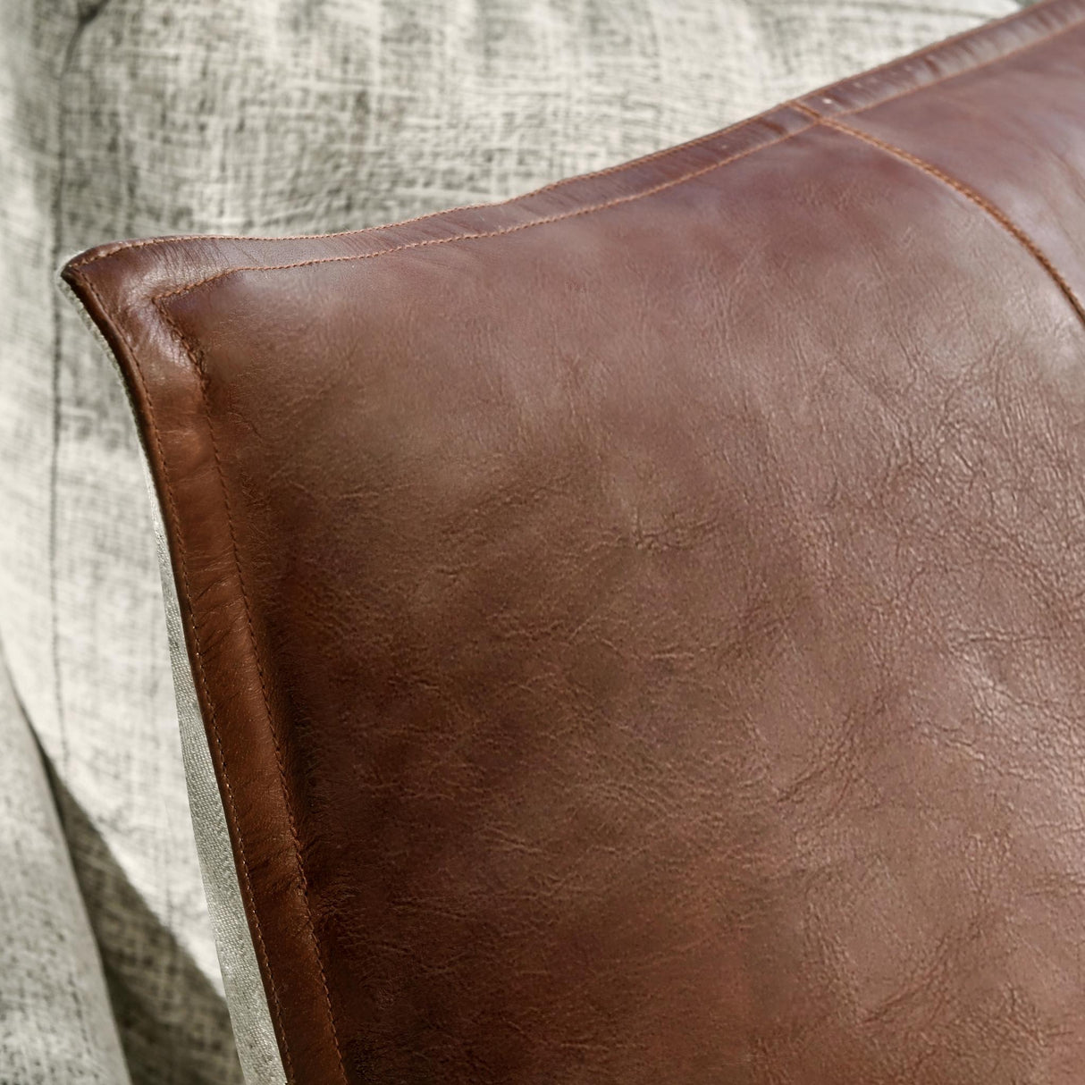 SLD Leather Kona Brown Multiple Sizes Throw Pillow (Set of 2) by Classic Home at Eve Furniture