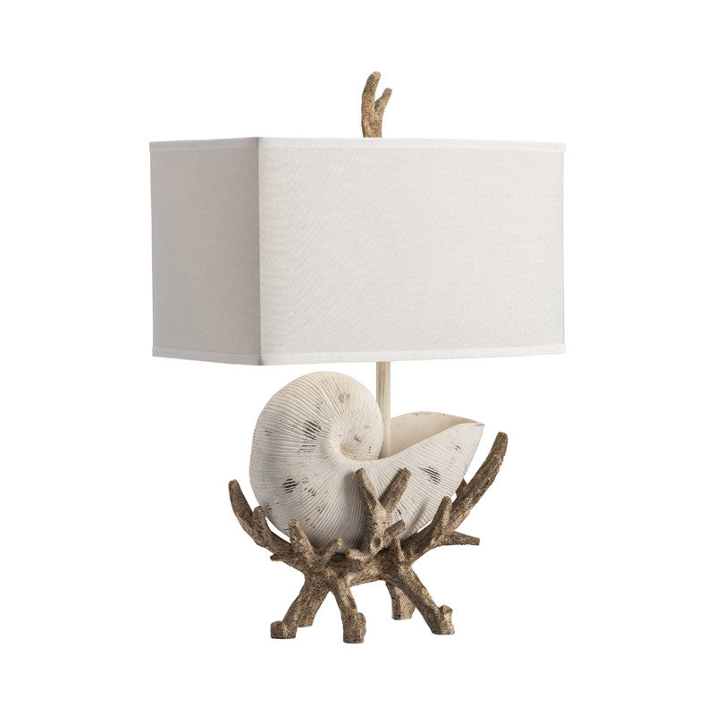 Sleeping Shell White/Brown Table Lamp by Crestview at Eve Furniture