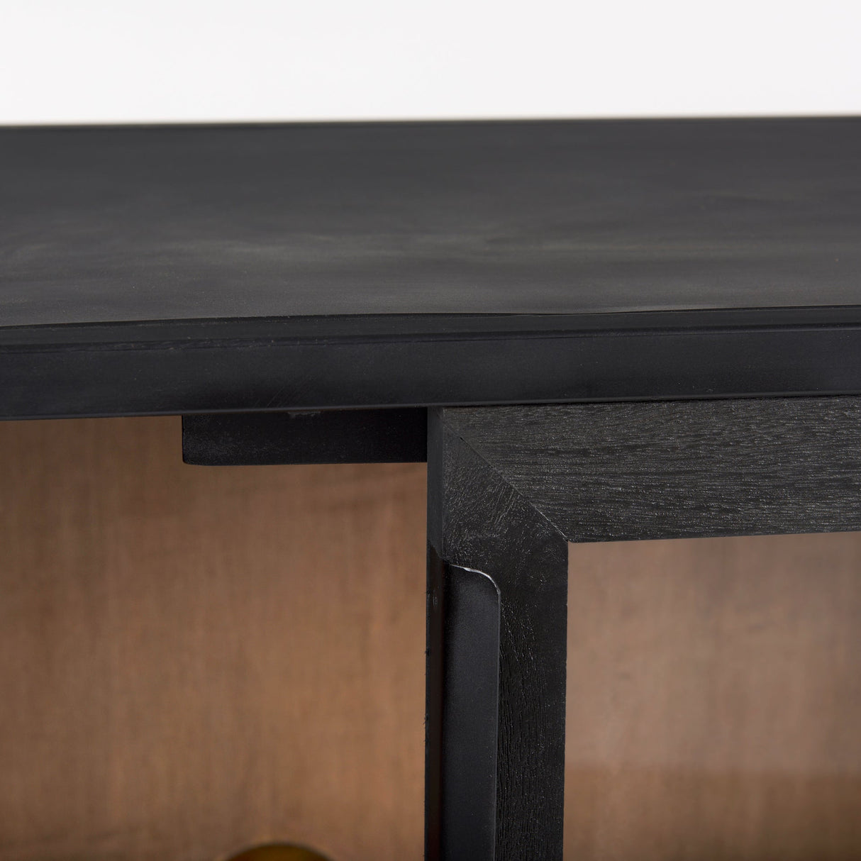Sloan 40.0W Black Wood W/Black Metal Frame Accent Cabinet by Mercana at Eve Furniture