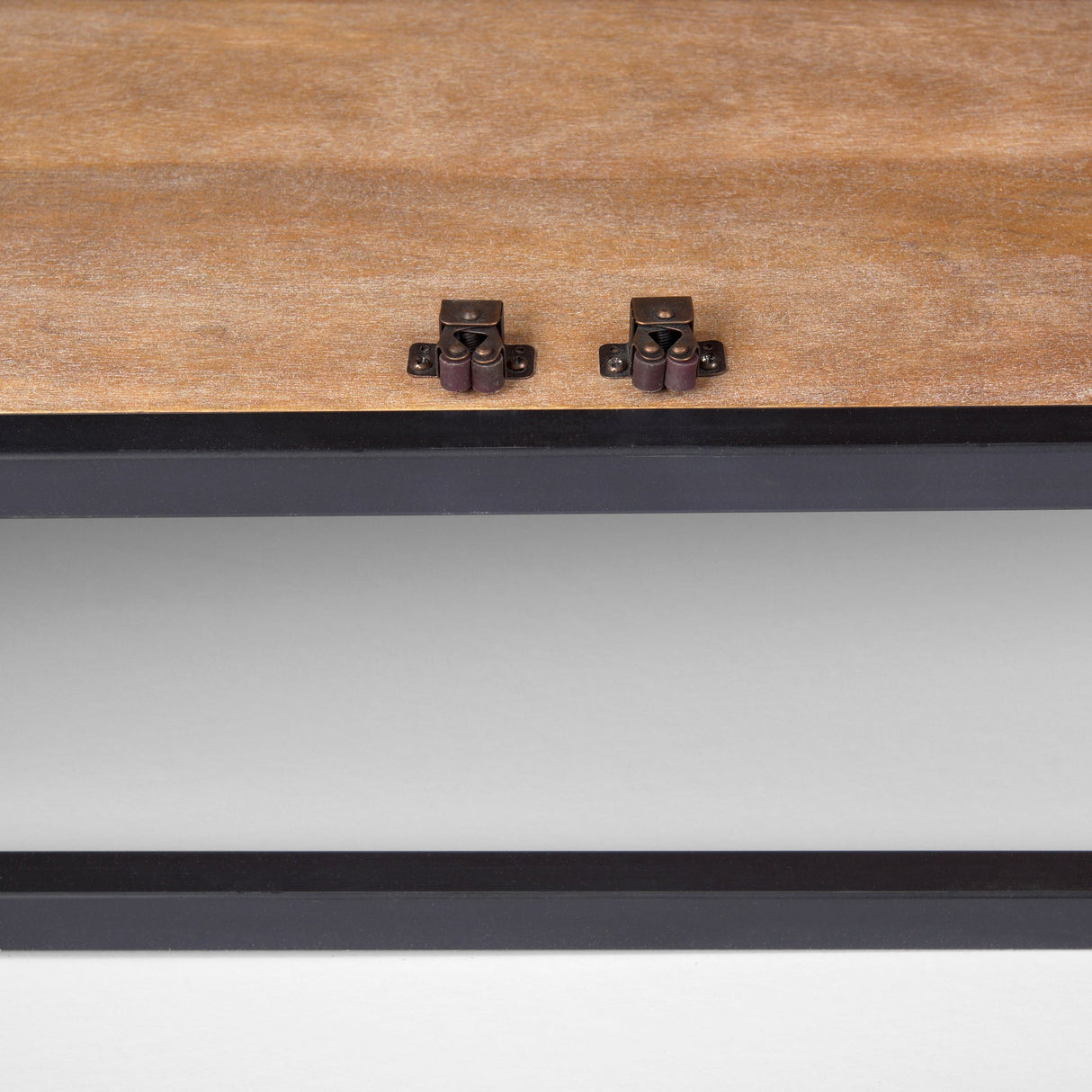 Sloan 80.0L x 17.0W x 36.0H Black Wood W/Black Metal Frame Sideboard by Mercana at Eve Furniture