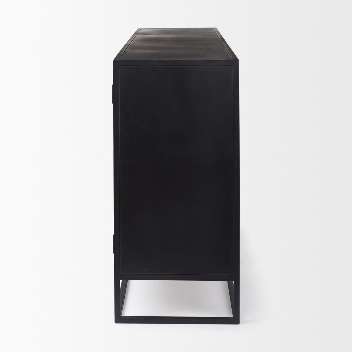 Sloan Black Wood W/Black Metal Frame Sideboard by Mercana at Eve Furniture