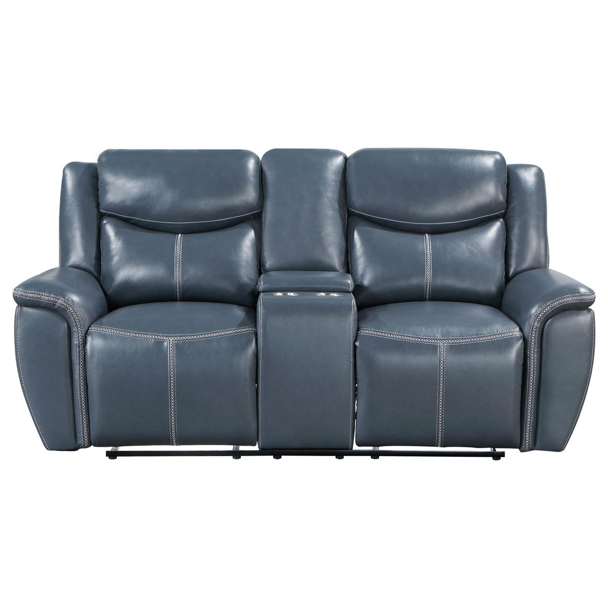 Sloane Blue Upholstered Motion Reclining Living Room Set by Coaster at Eve Furniture