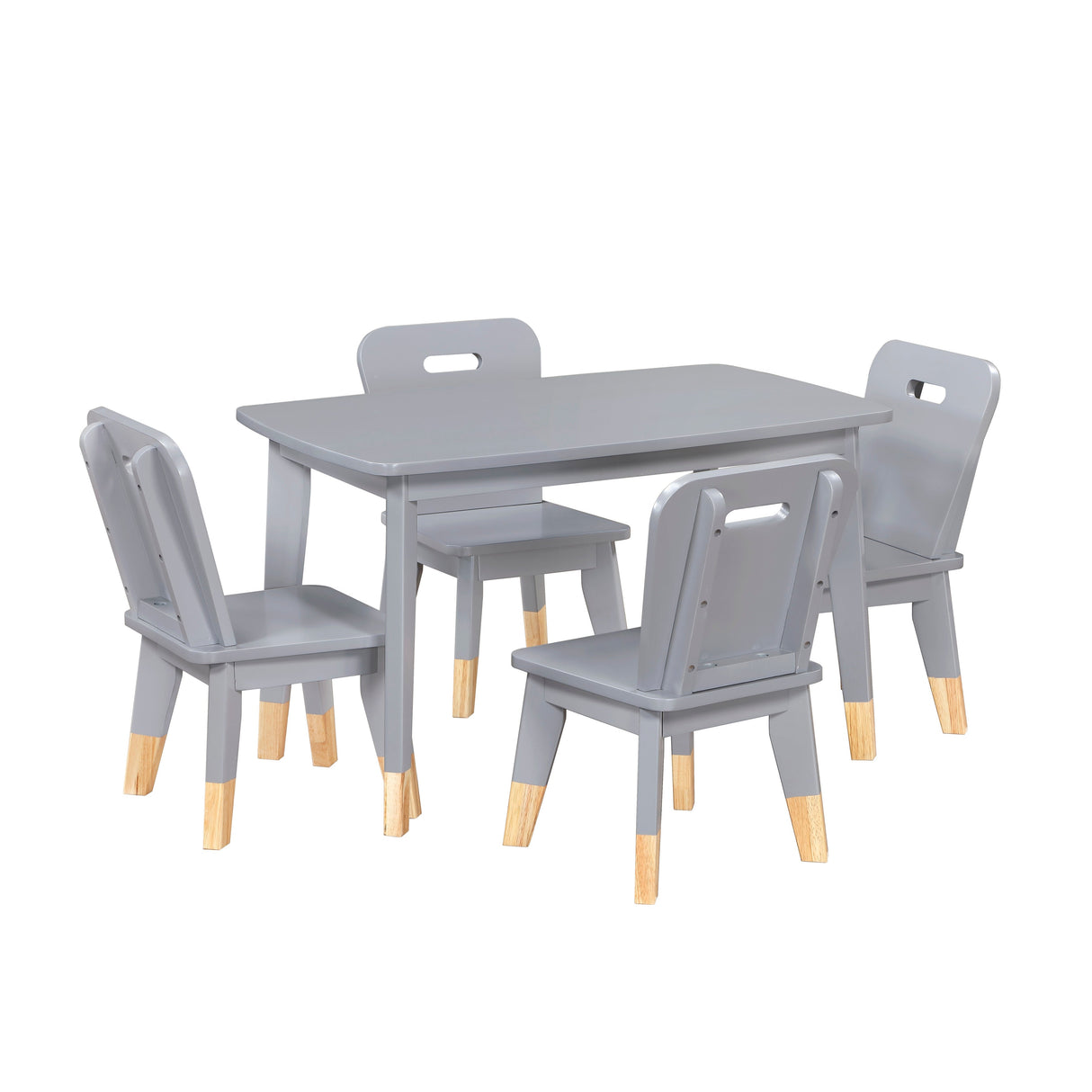 Sloane Gray 5-Piece Pack Children Table and Chairs Set by Homelegance at Eve Furniture