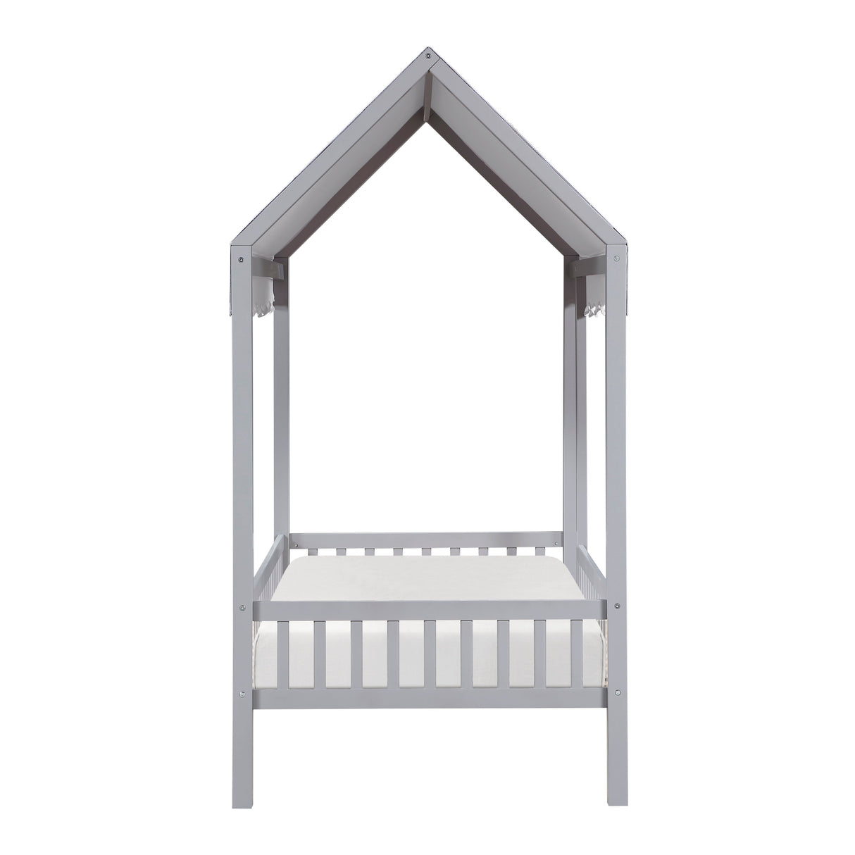 Sloane Gray Twin Canopy Platform Bed by Homelegance at Eve Furniture