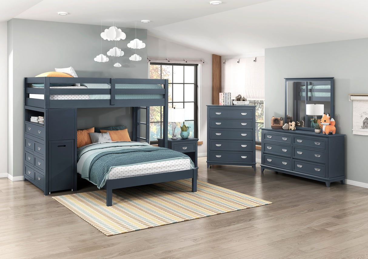 Sloane Navy Blue Dresser by Homelegance at Eve Furniture