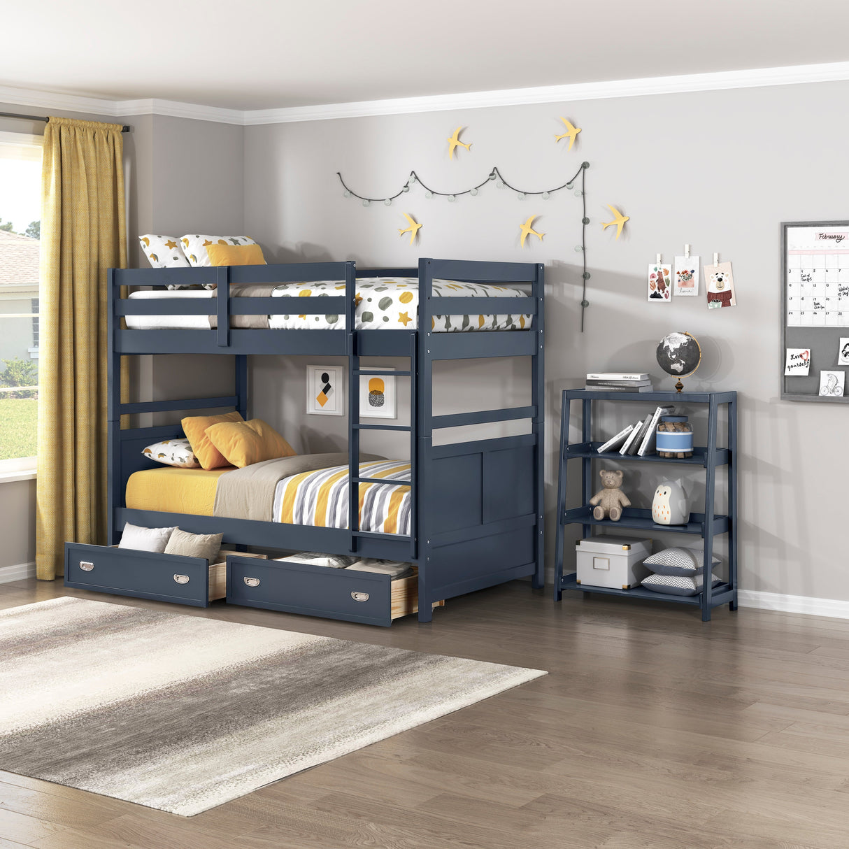 Sloane Navy Blue Storage Box by Homelegance at Eve Furniture
