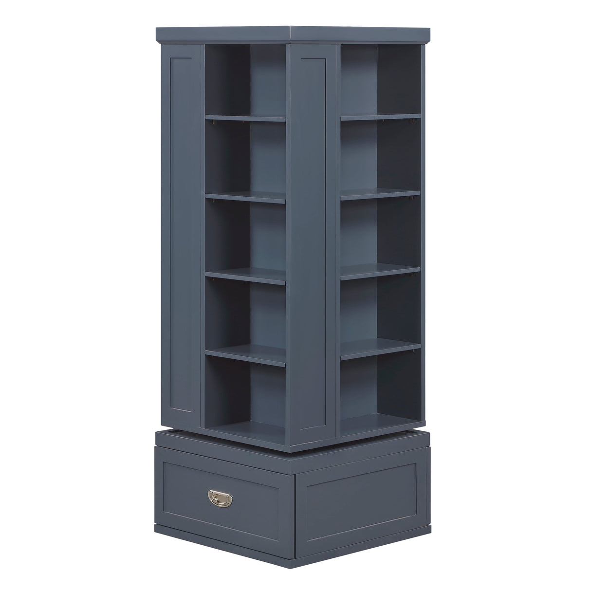 Sloane Navy Blue Swivel Bookcase by Homelegance at Eve Furniture