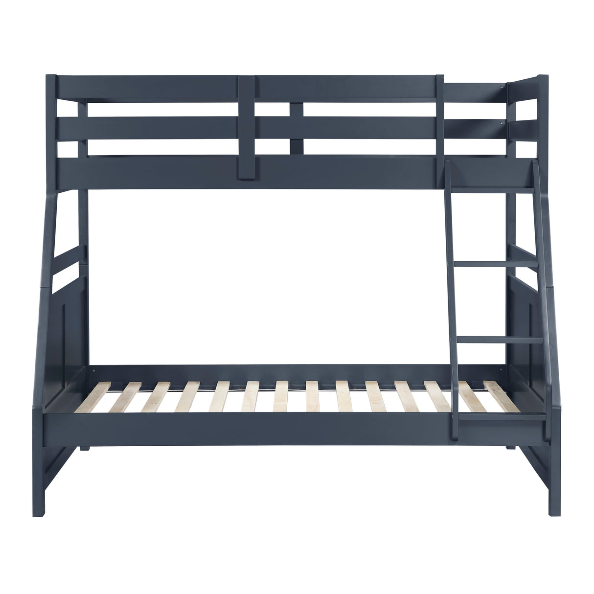 Sloane Navy Blue Twin/Full Bunk Bed by Homelegance at Eve Furniture