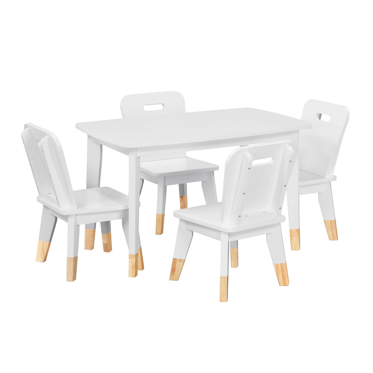 Sloane White 5-Piece Pack Children Table and Chairs Set by Homelegance at Eve Furniture