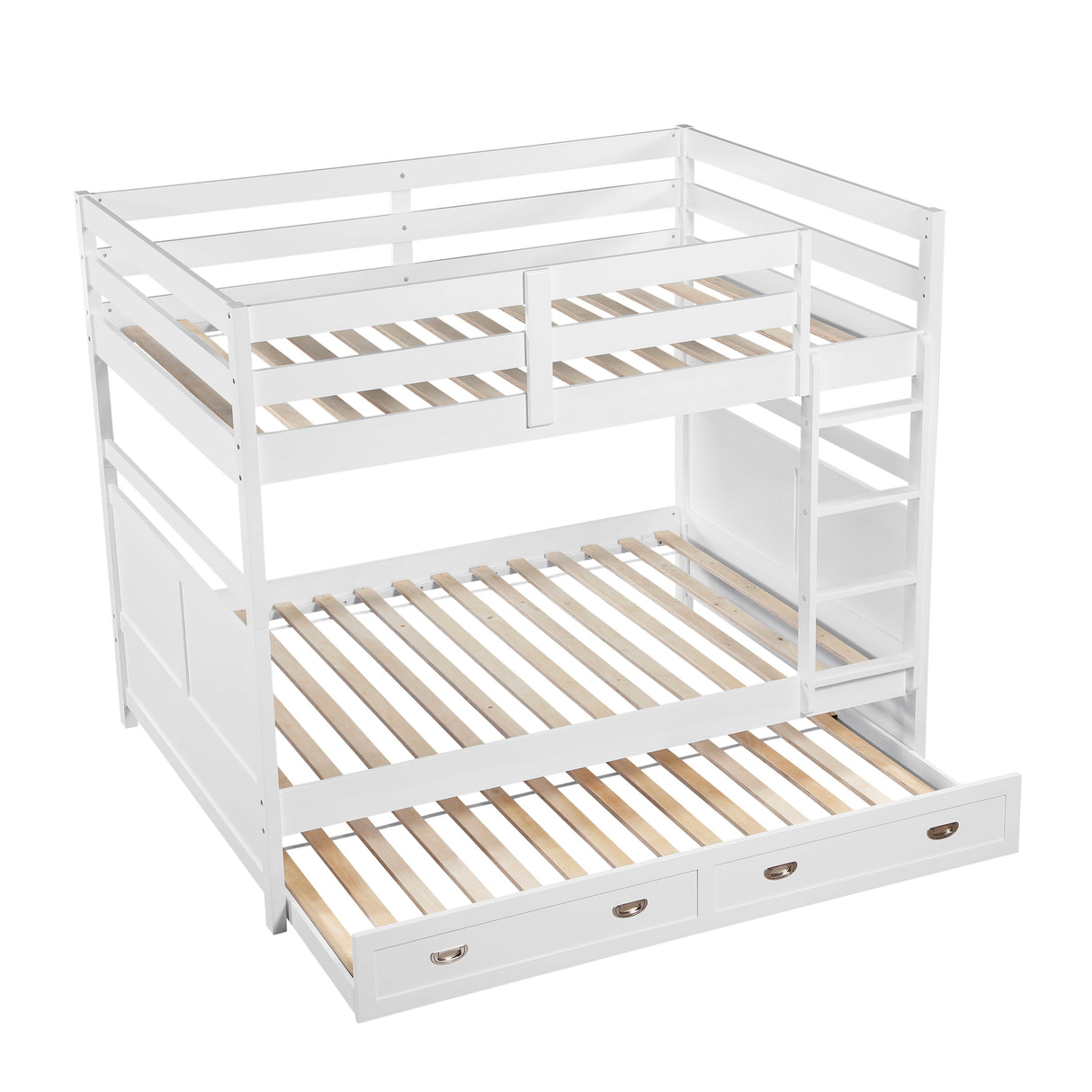 Sloane White Full/Full Bunk Bed by Homelegance at Eve Furniture