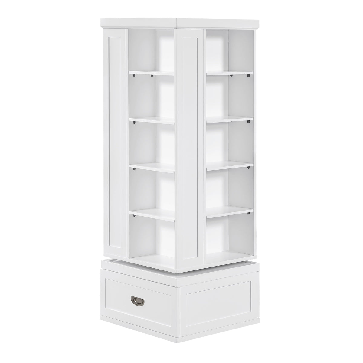 Sloane White Swivel Bookcase by Homelegance at Eve Furniture