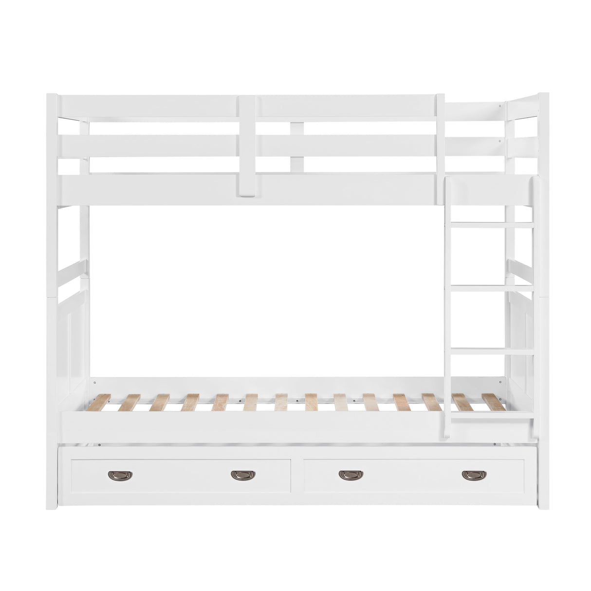 Sloane White Twin/Twin Bunk Bed by Homelegance at Eve Furniture