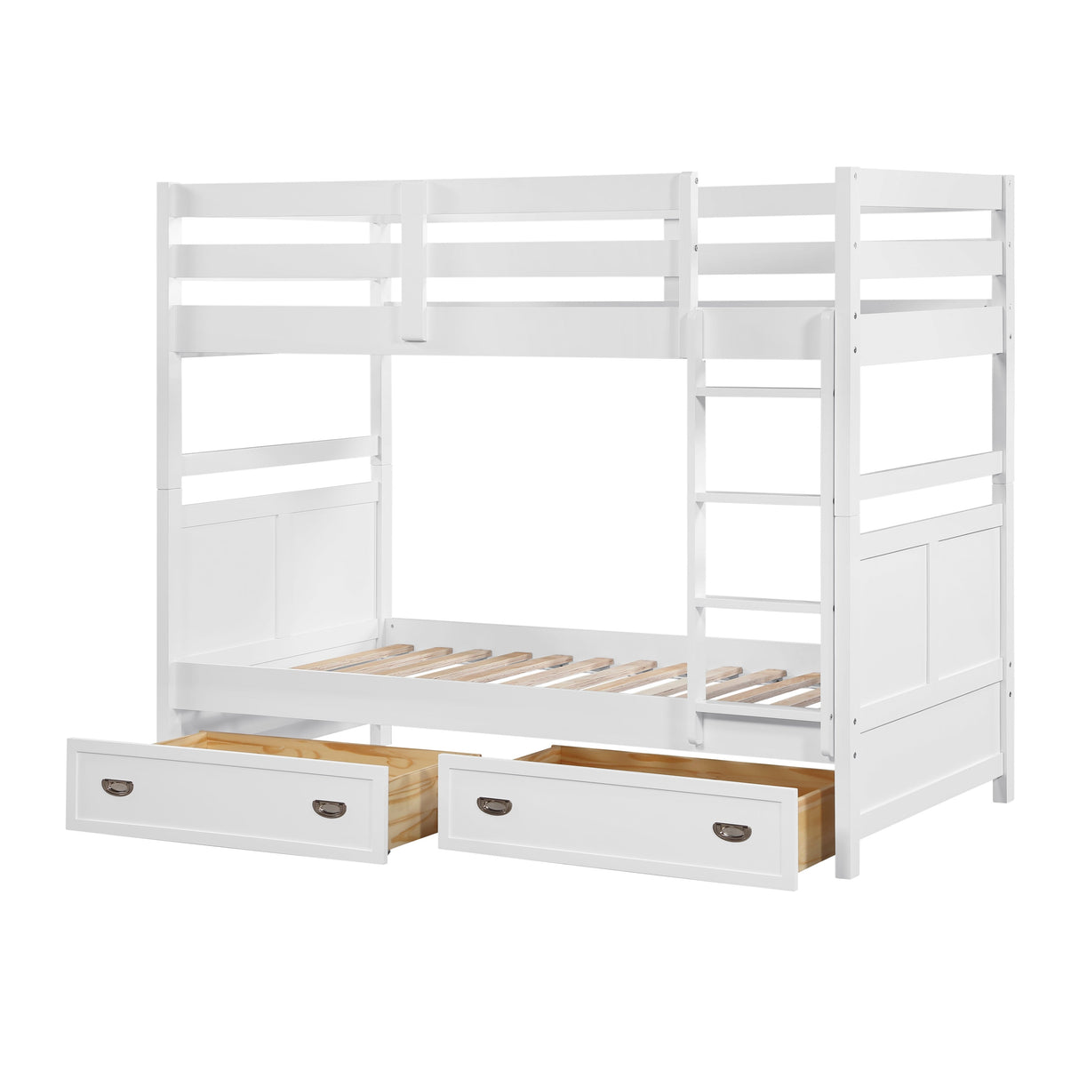 Sloane White Twin/Twin Bunk Bed by Homelegance at Eve Furniture